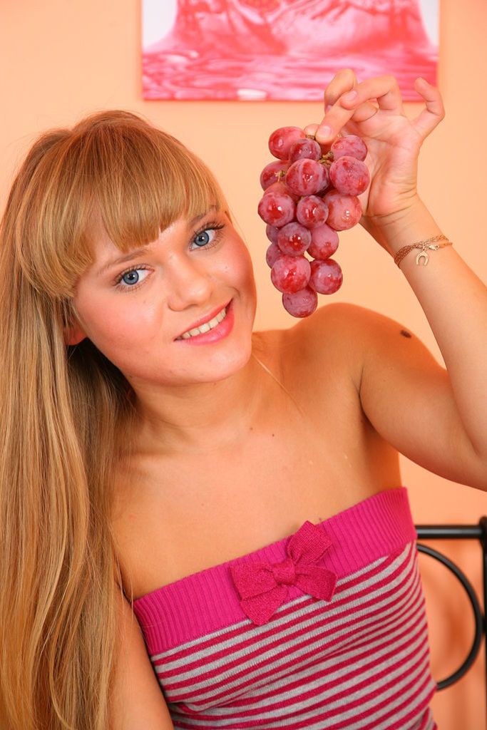 Scorching Hot Teen Plays with Eggplant-Sized Dildo