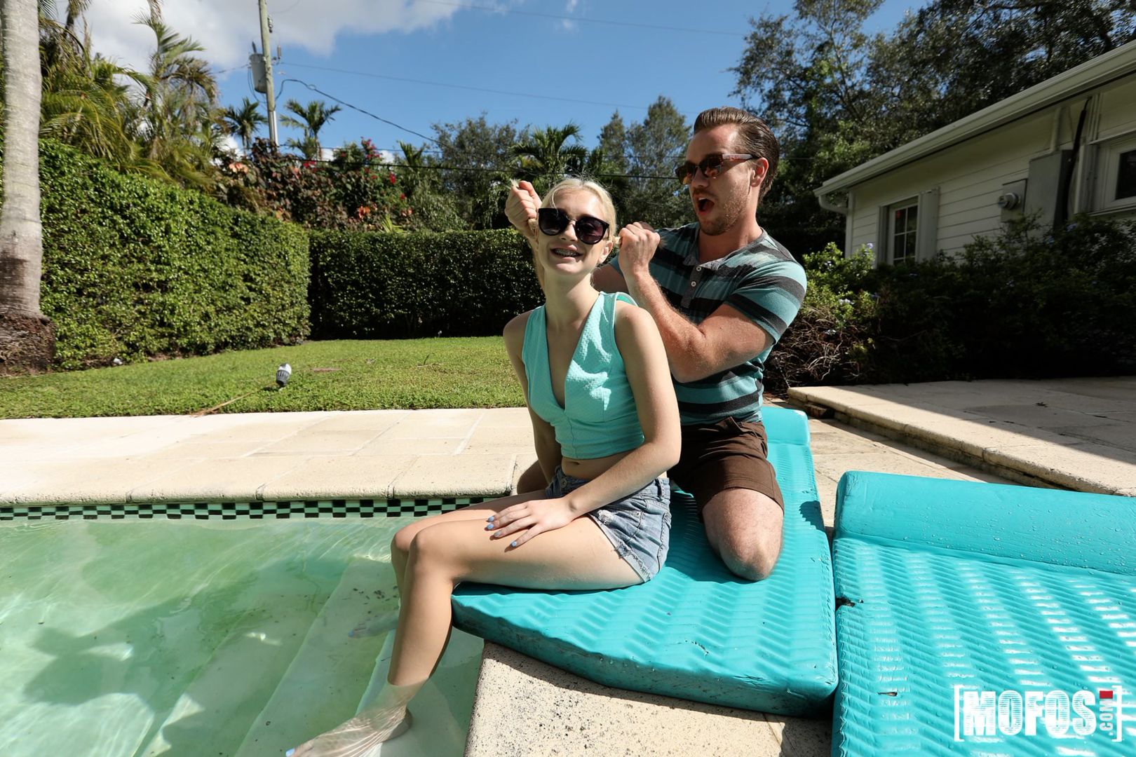 Blonde Braceface Begs For Big Dick