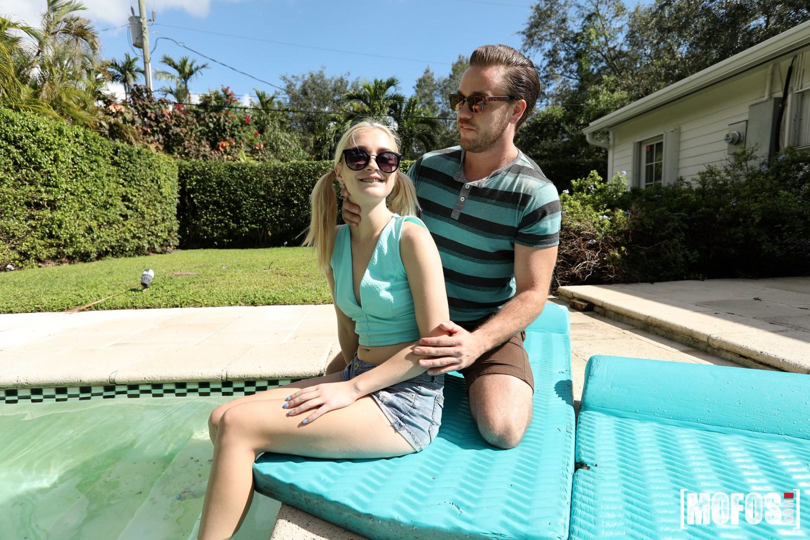 Blonde Braceface Begs For Big Dick