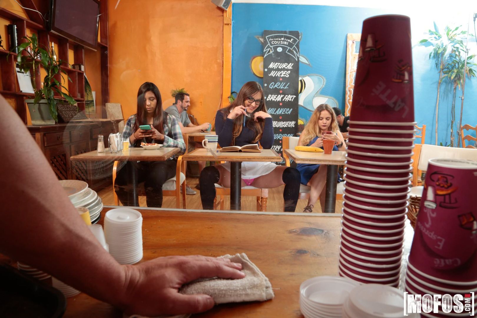 Russian Girlfriend Coffee Shop Sex