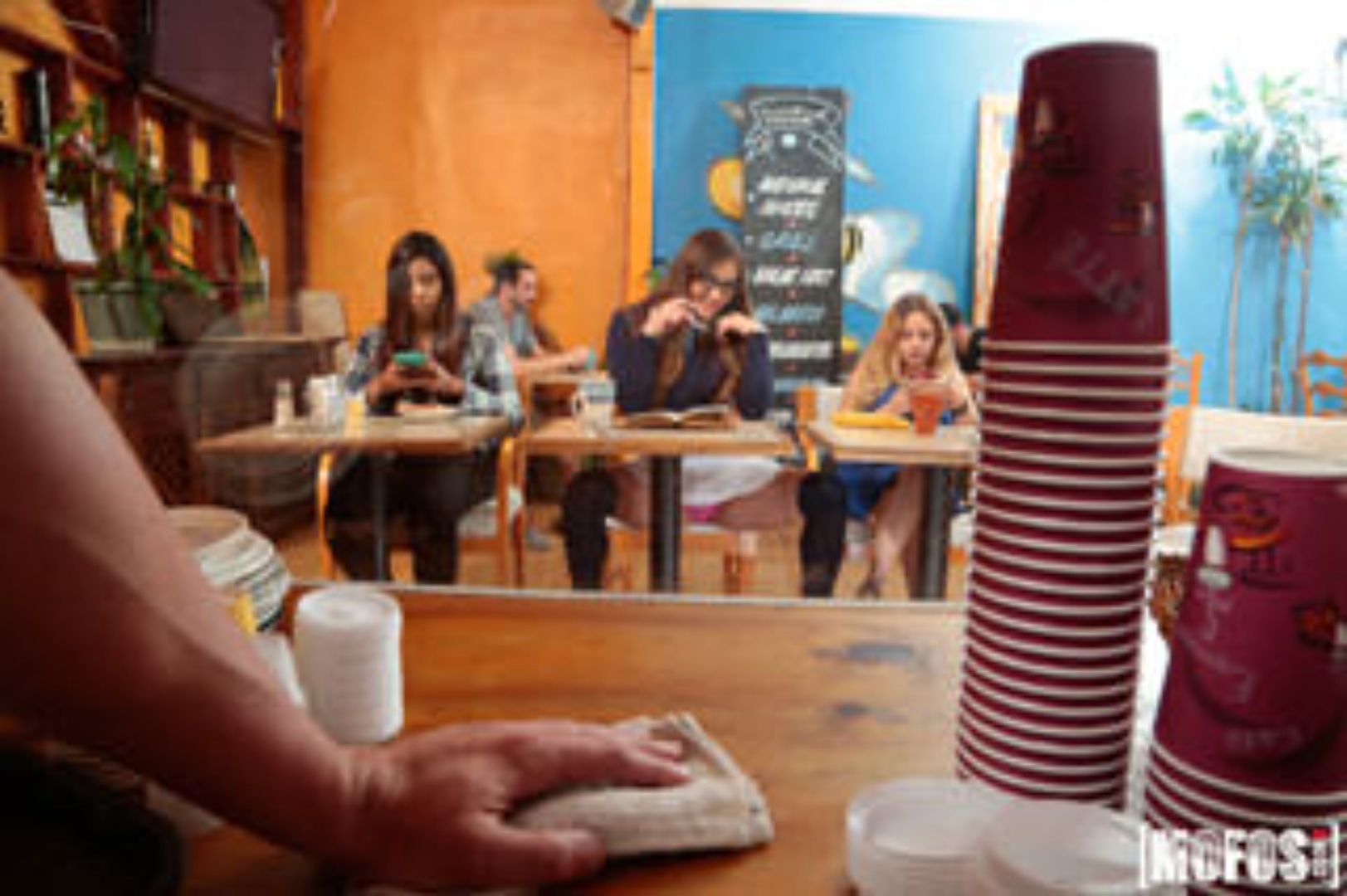 Russian Girlfriend Coffee Shop Sex