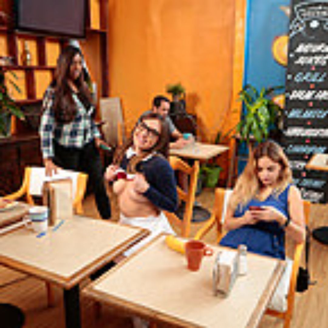 Russian Girlfriend Coffee Shop Sex