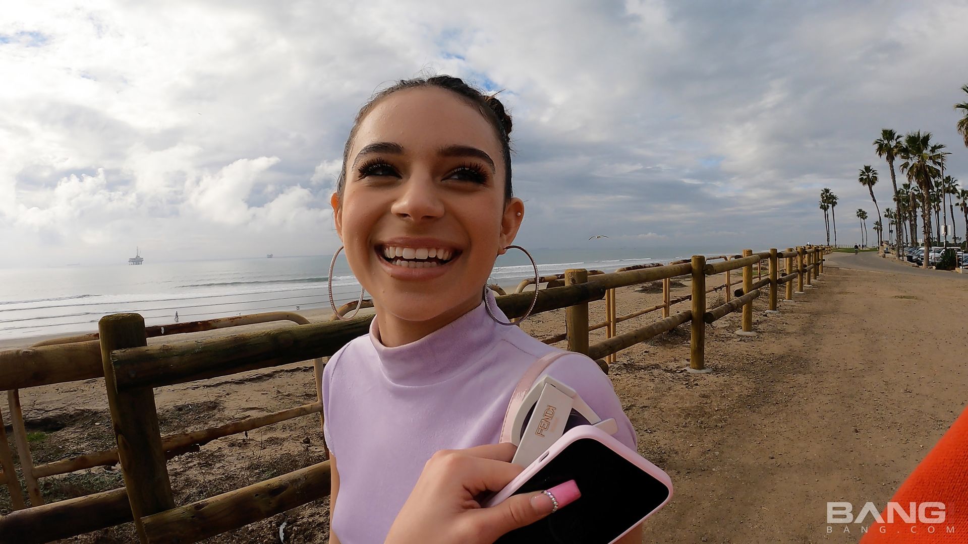 Aria Valencia Flashes Her Rock Hard Nipples In Public
