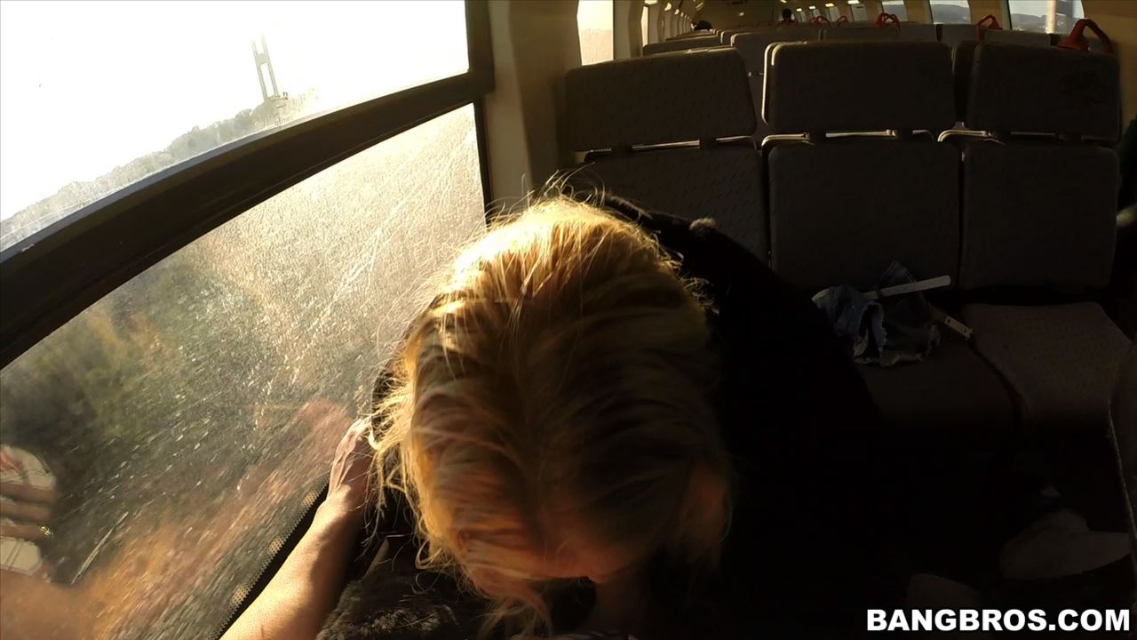 Big Tit Babe Gets Wild On a Public Train