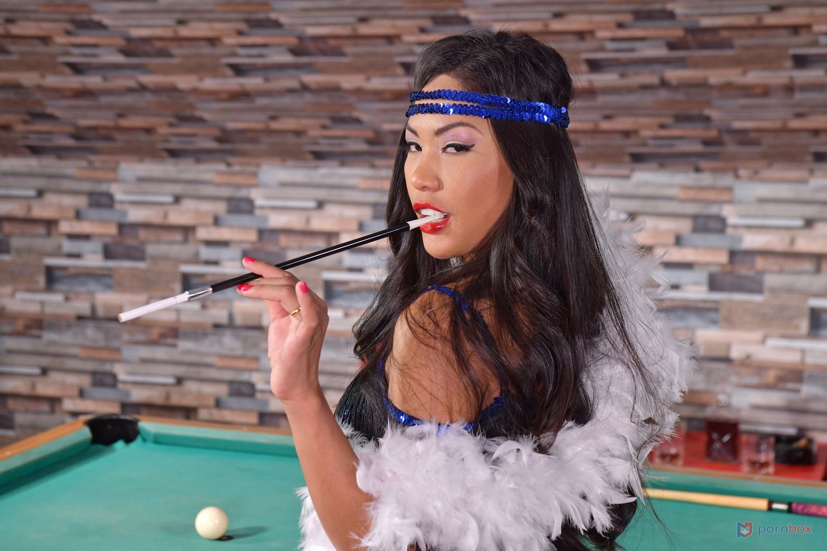 Asian Slut Polly Pons DP’d on Pool Table by 2 Bootlegger Mob Bosses GP2280