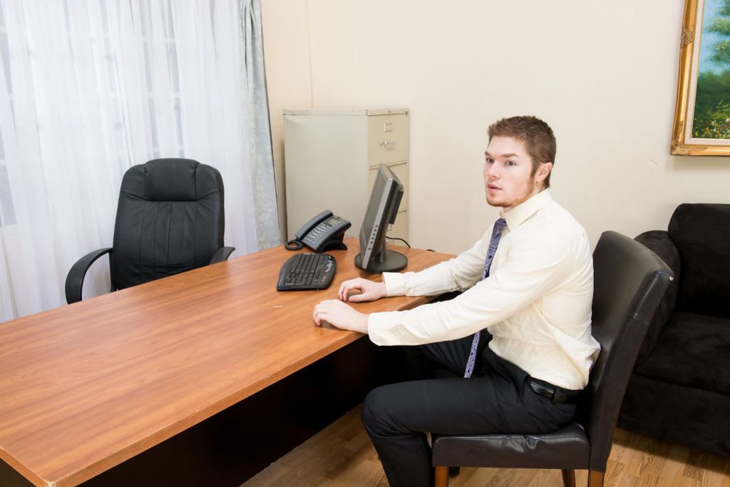 Silvia Saige Catches Horny Employee in Her Office!