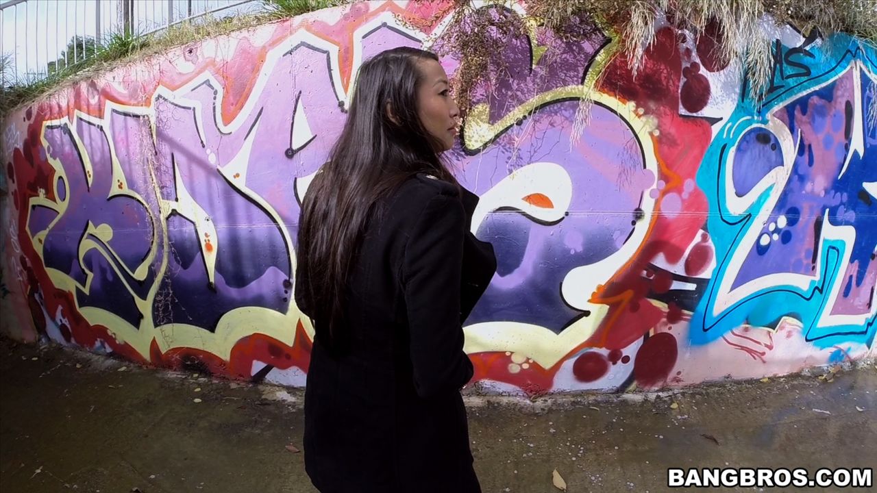 Big Booty Asian anal banged in public