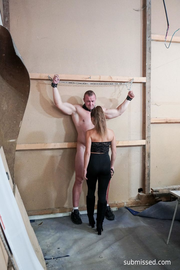 Muscular slave wanked