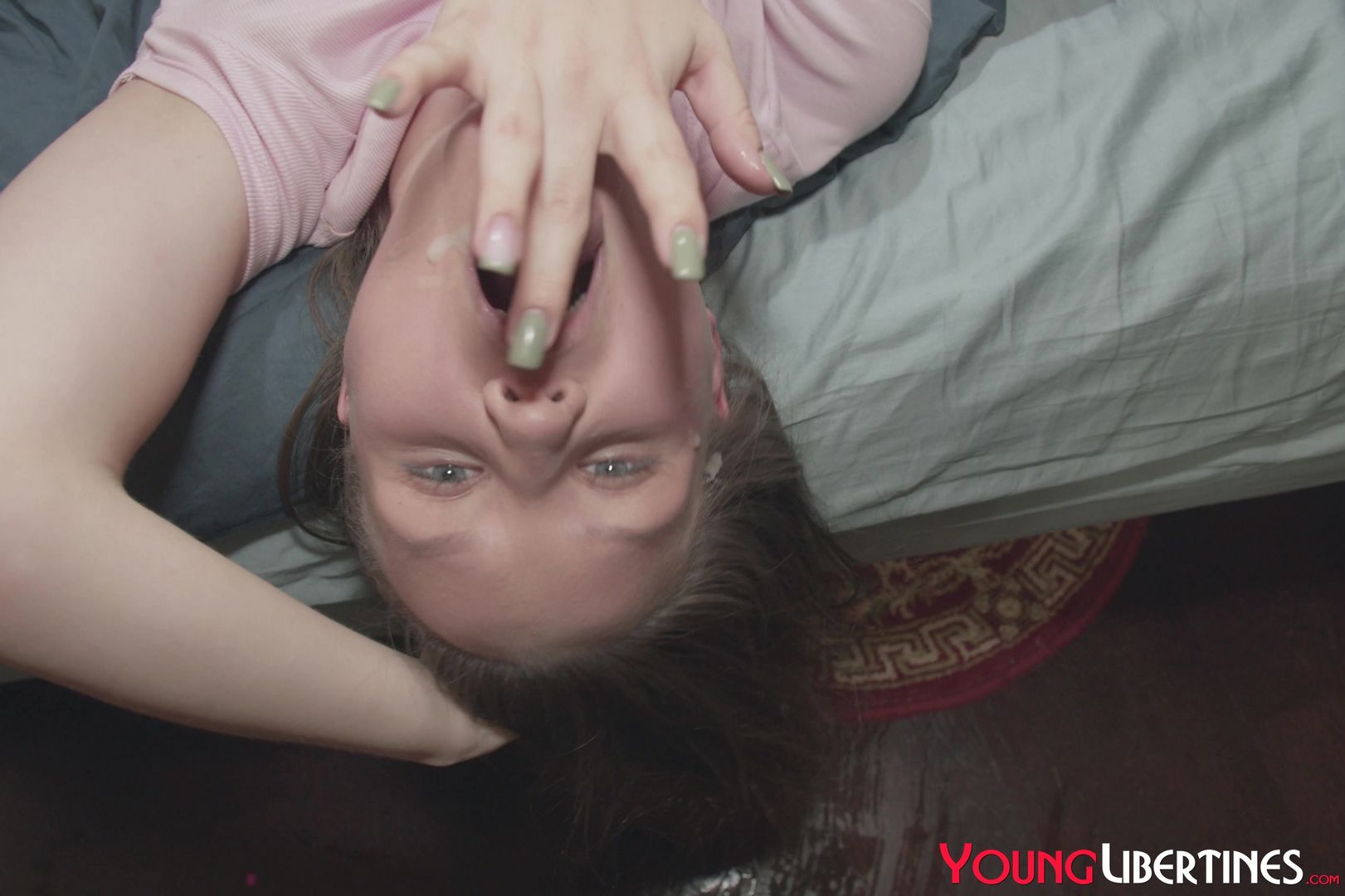 Hot teen fuck and messy facial