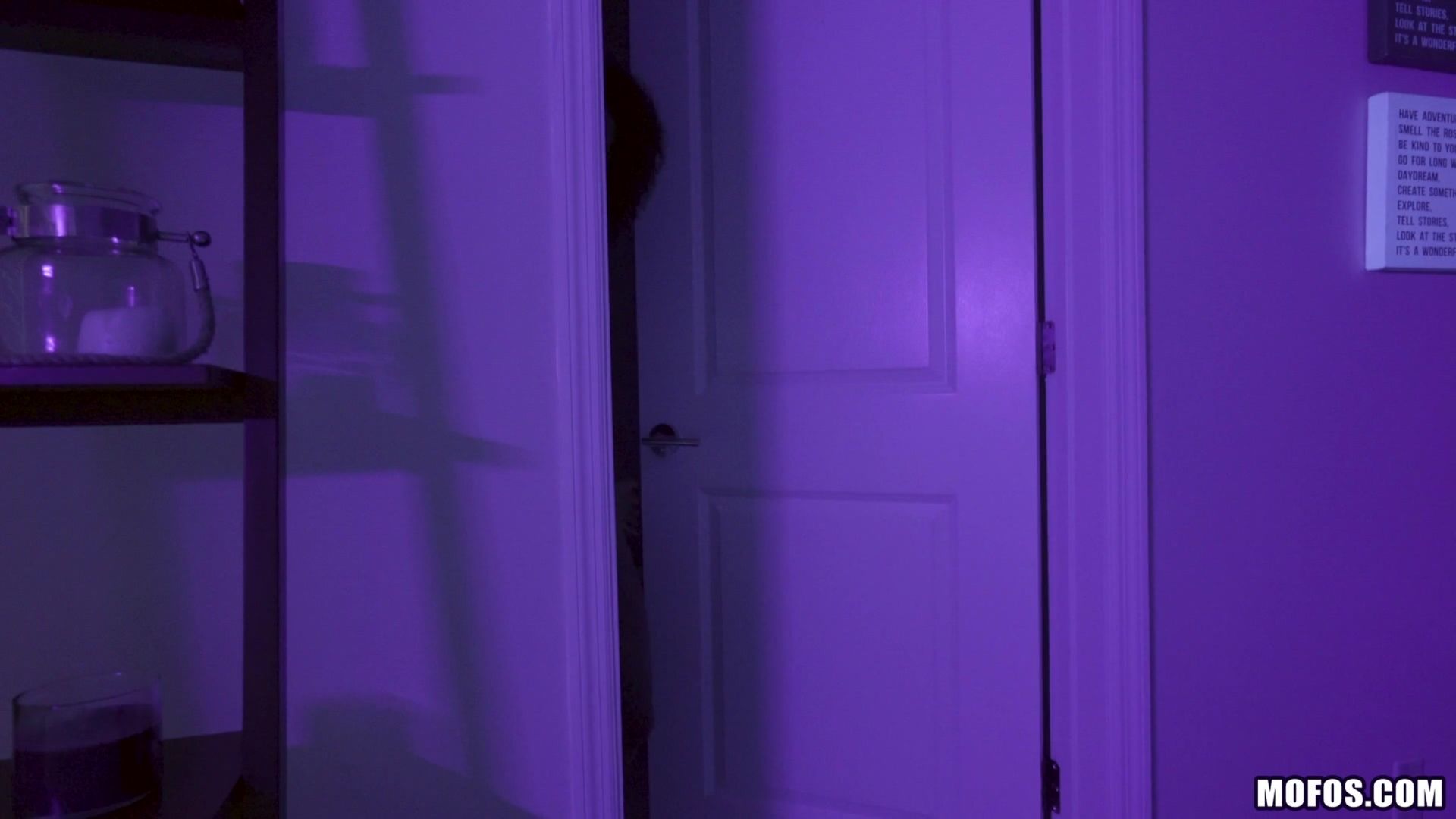 Busty Black Light Babe