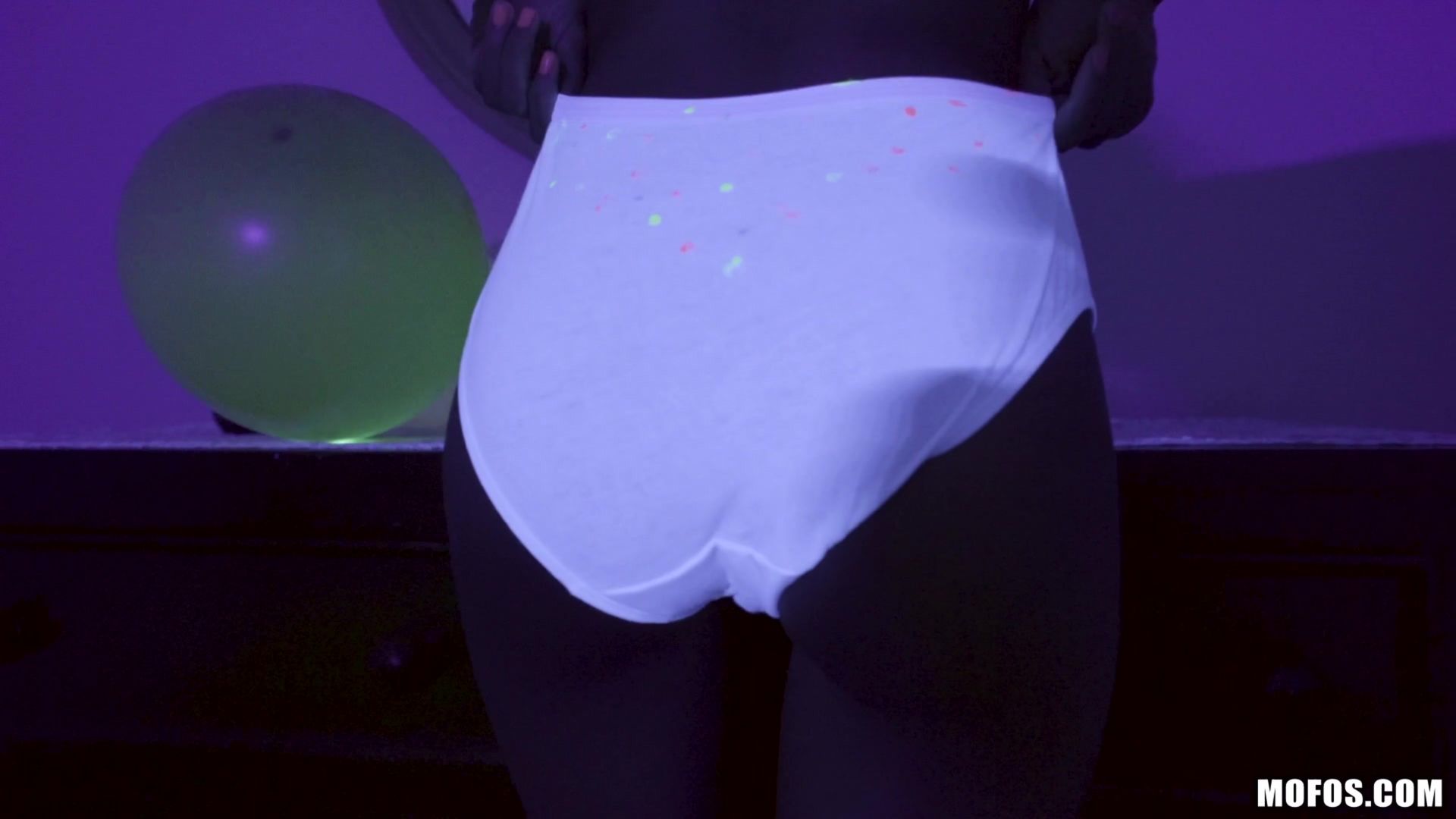 Busty Black Light Babe