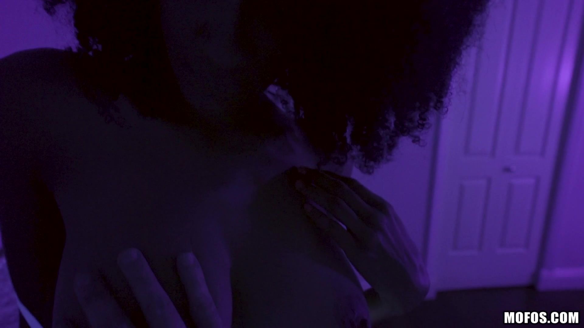 Busty Black Light Babe