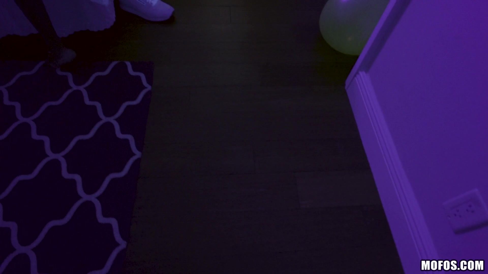 Busty Black Light Babe