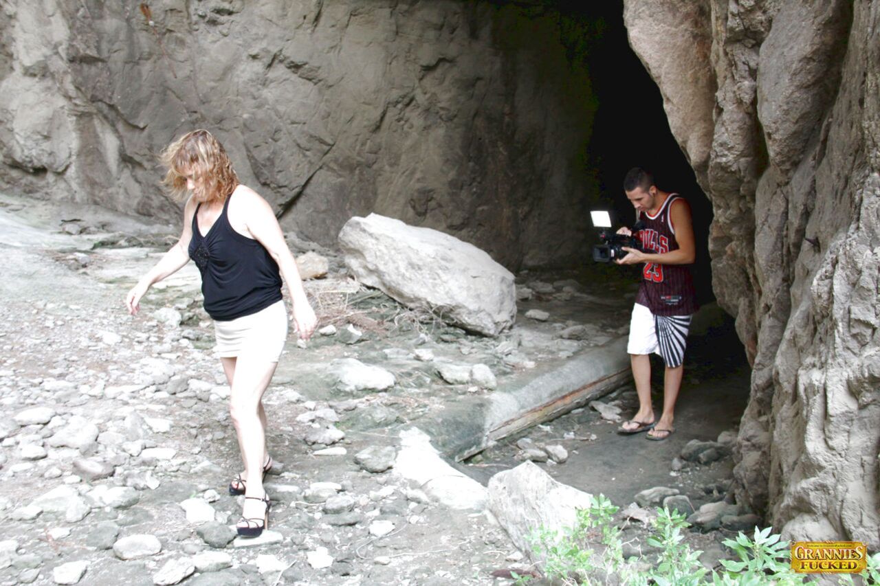 Mature Delia fucked in public