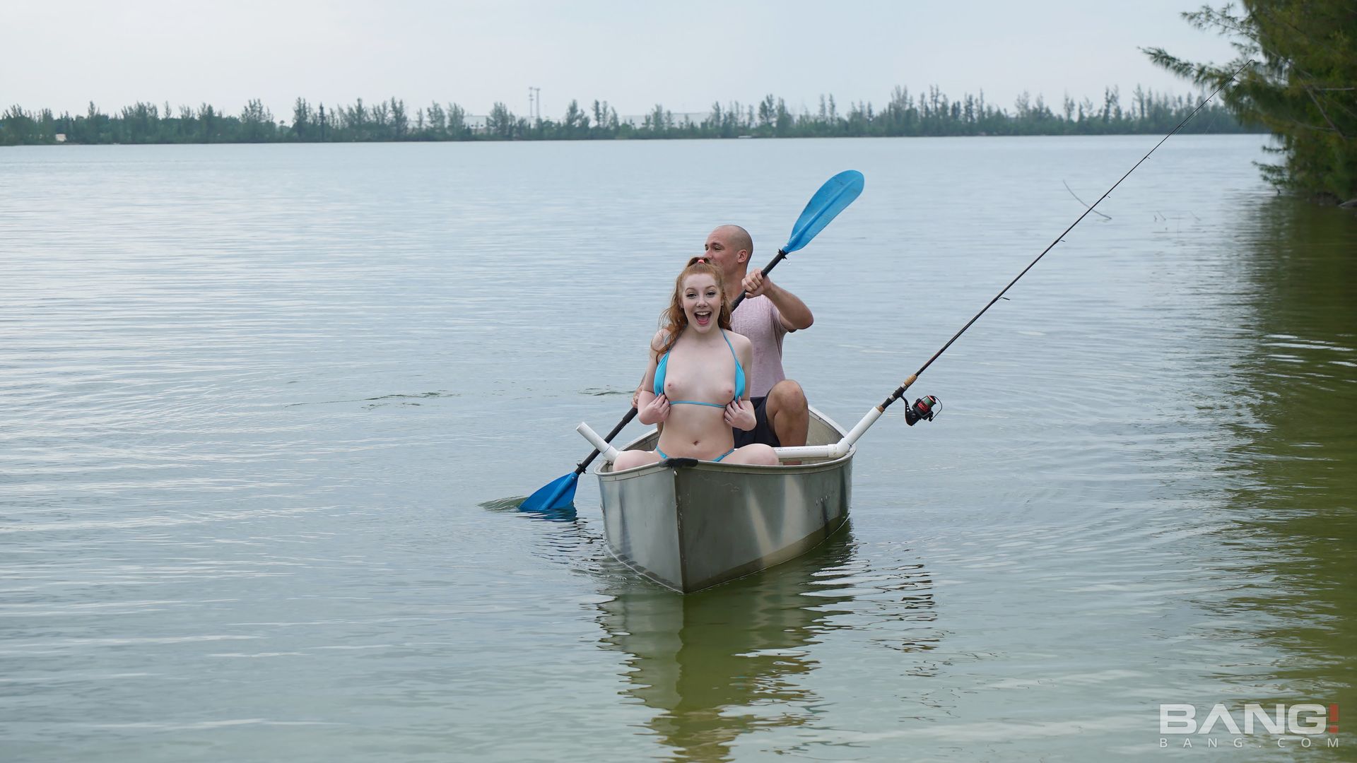 Amber Addis Goes Naked Fishing And Catches A Cock In Her Pussy!