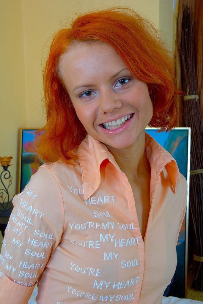 Fiery Redhead Teen Serena Plays With Lotion Before Sex