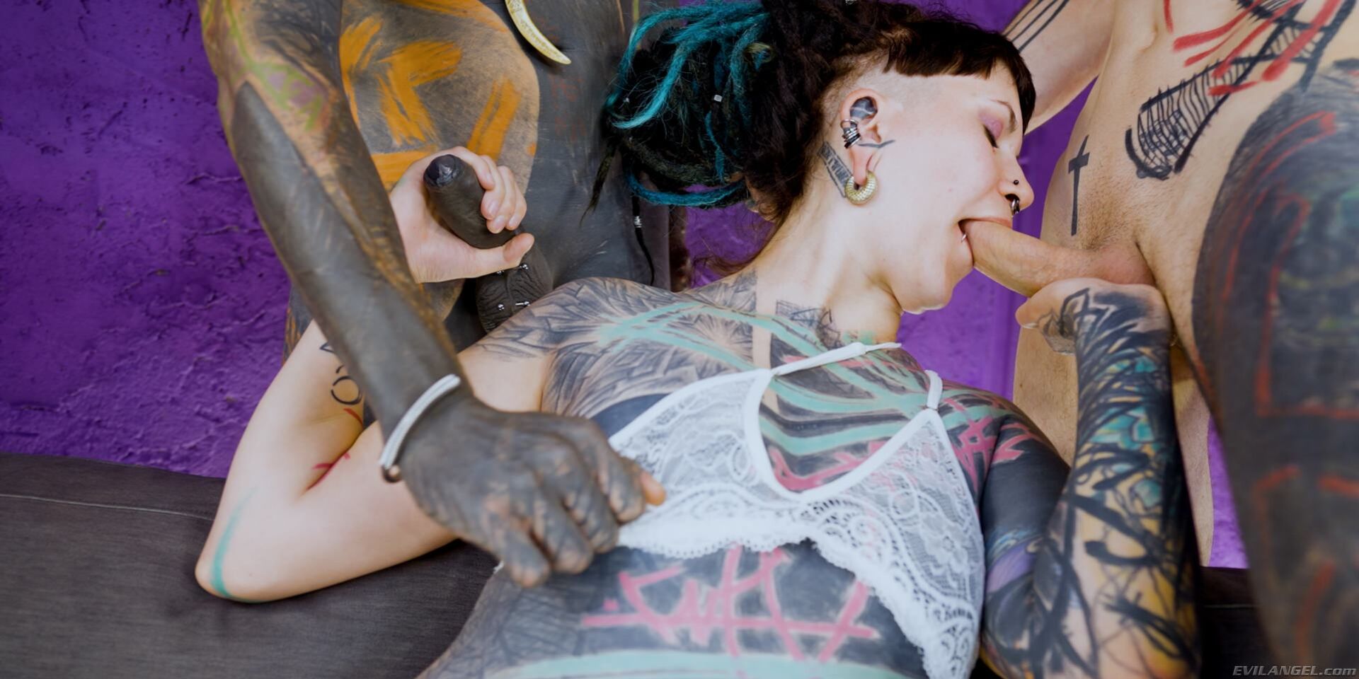 Tattooed IlluZ: DP & Sloppy BJ