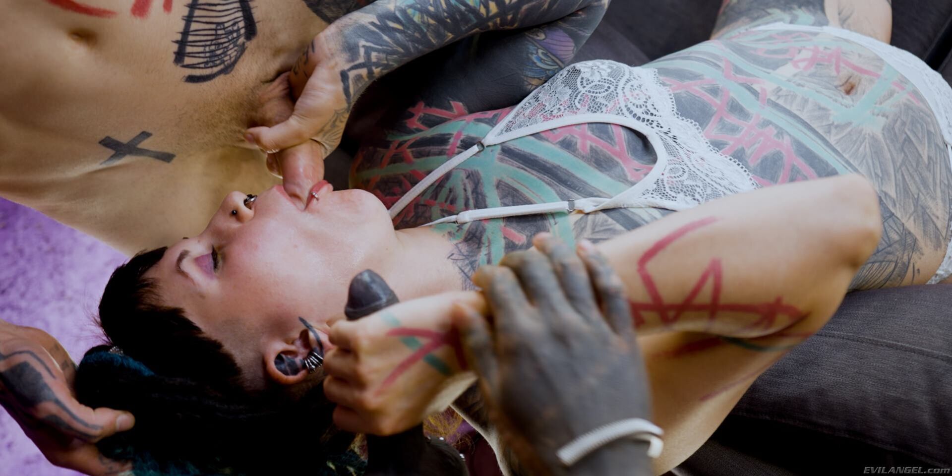 Tattooed IlluZ: DP & Sloppy BJ