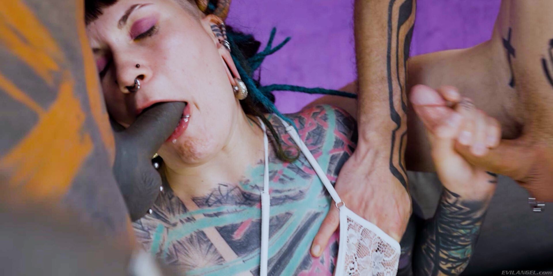 Tattooed IlluZ: DP & Sloppy BJ