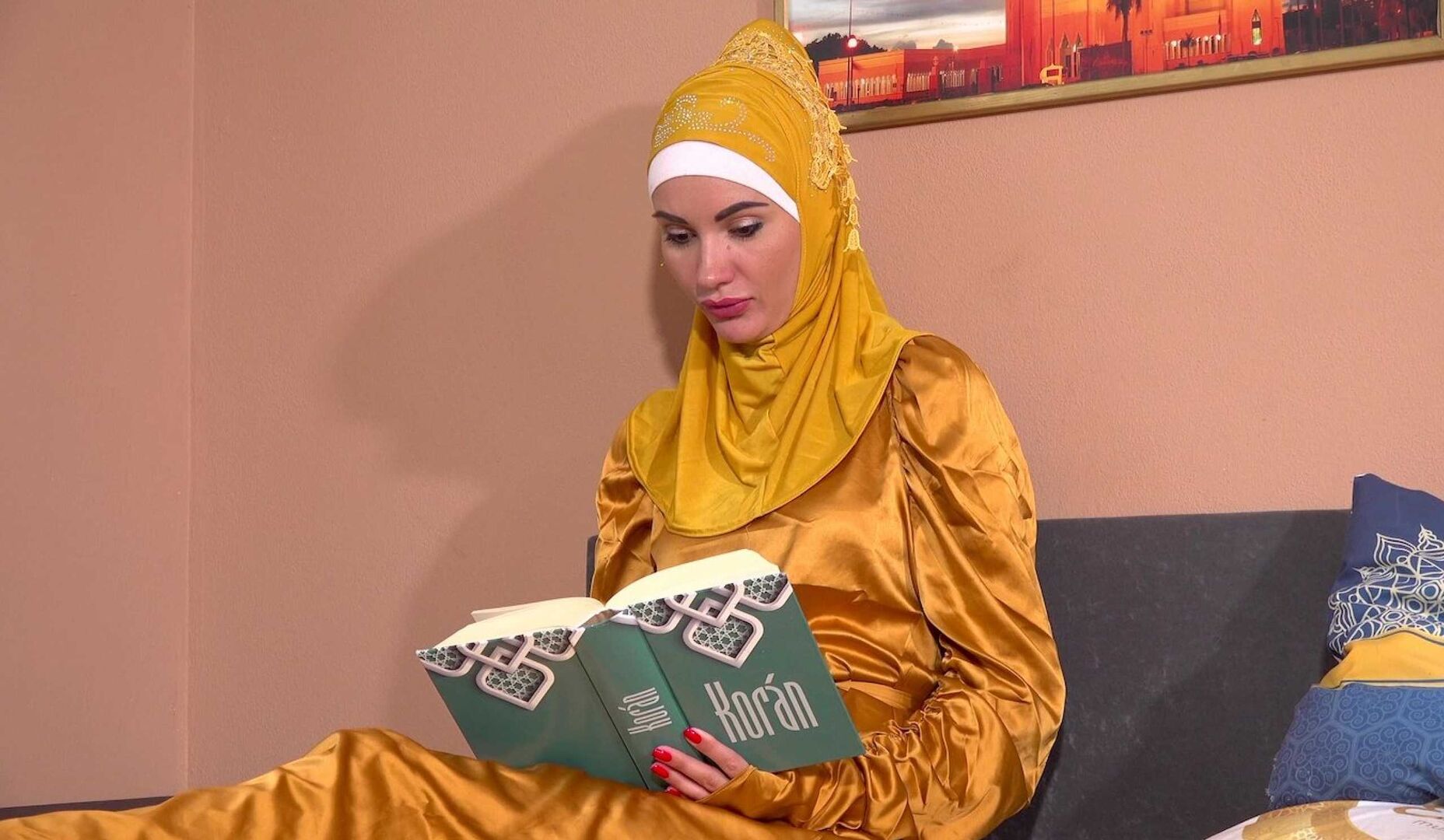 Big hard cock instead of a book