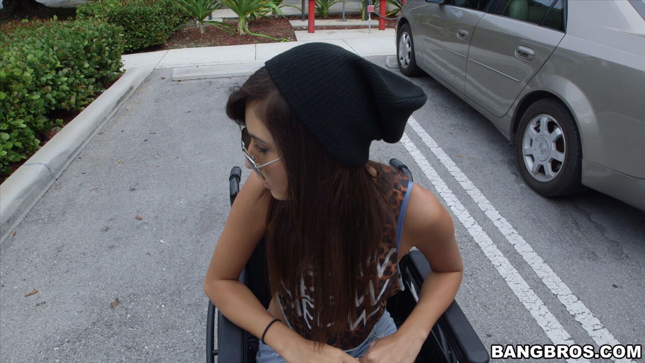 Wheelchair petite amateur gets fucked