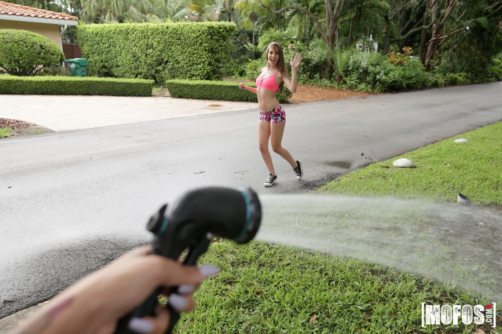 Blindfolded Jogger Threesome
