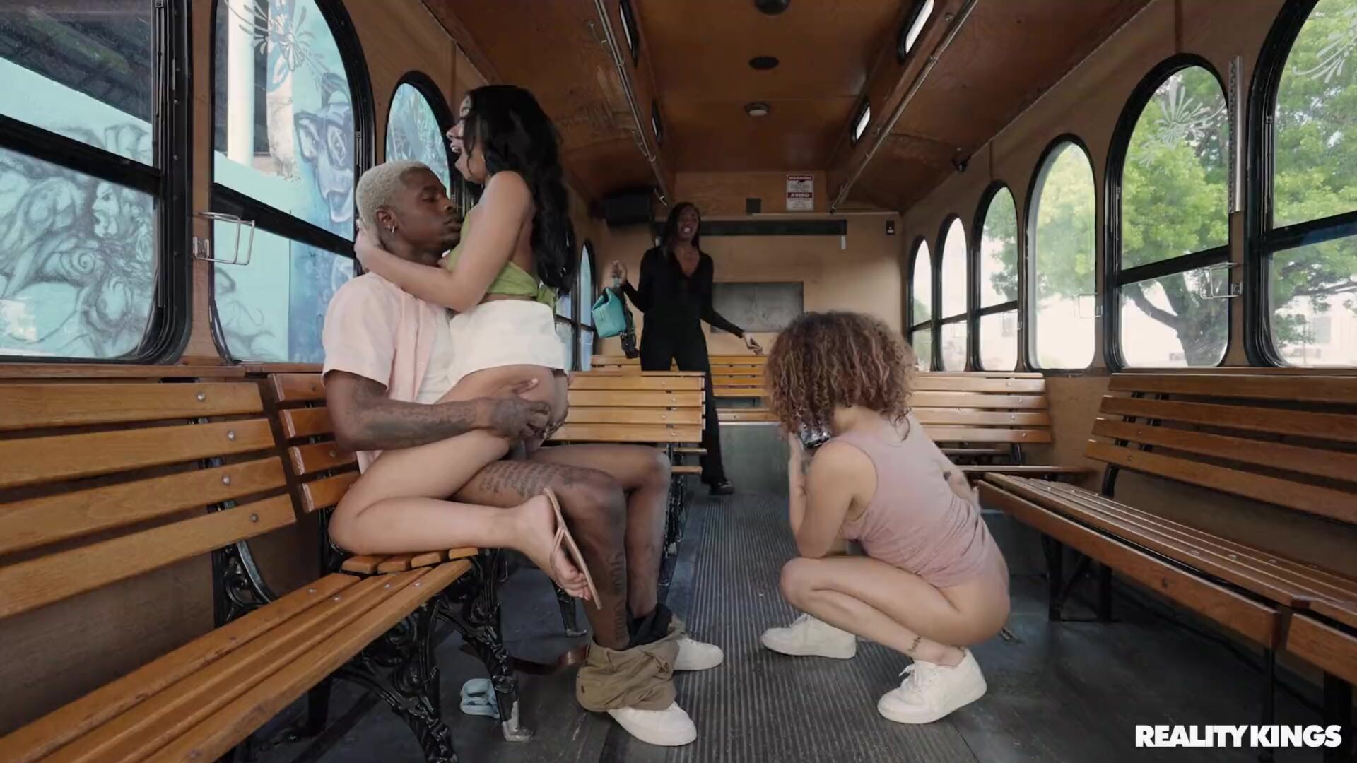 The Fucking Public Bus Threesome