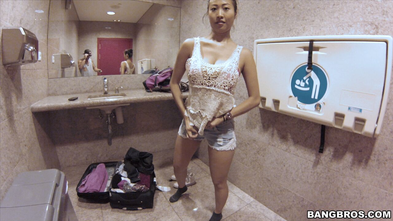 Big Tit Asian chick fucked in public