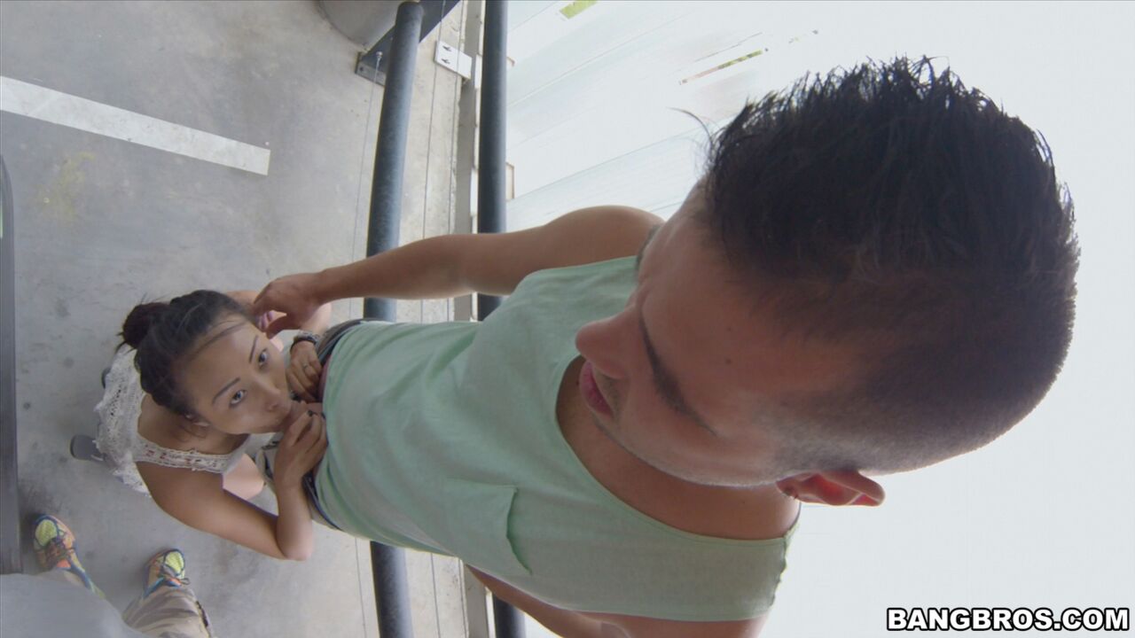 Big Tit Asian chick fucked in public