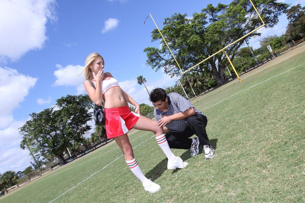 Hot Blonde Cheerleader Reecy Rae Fucks After Practice