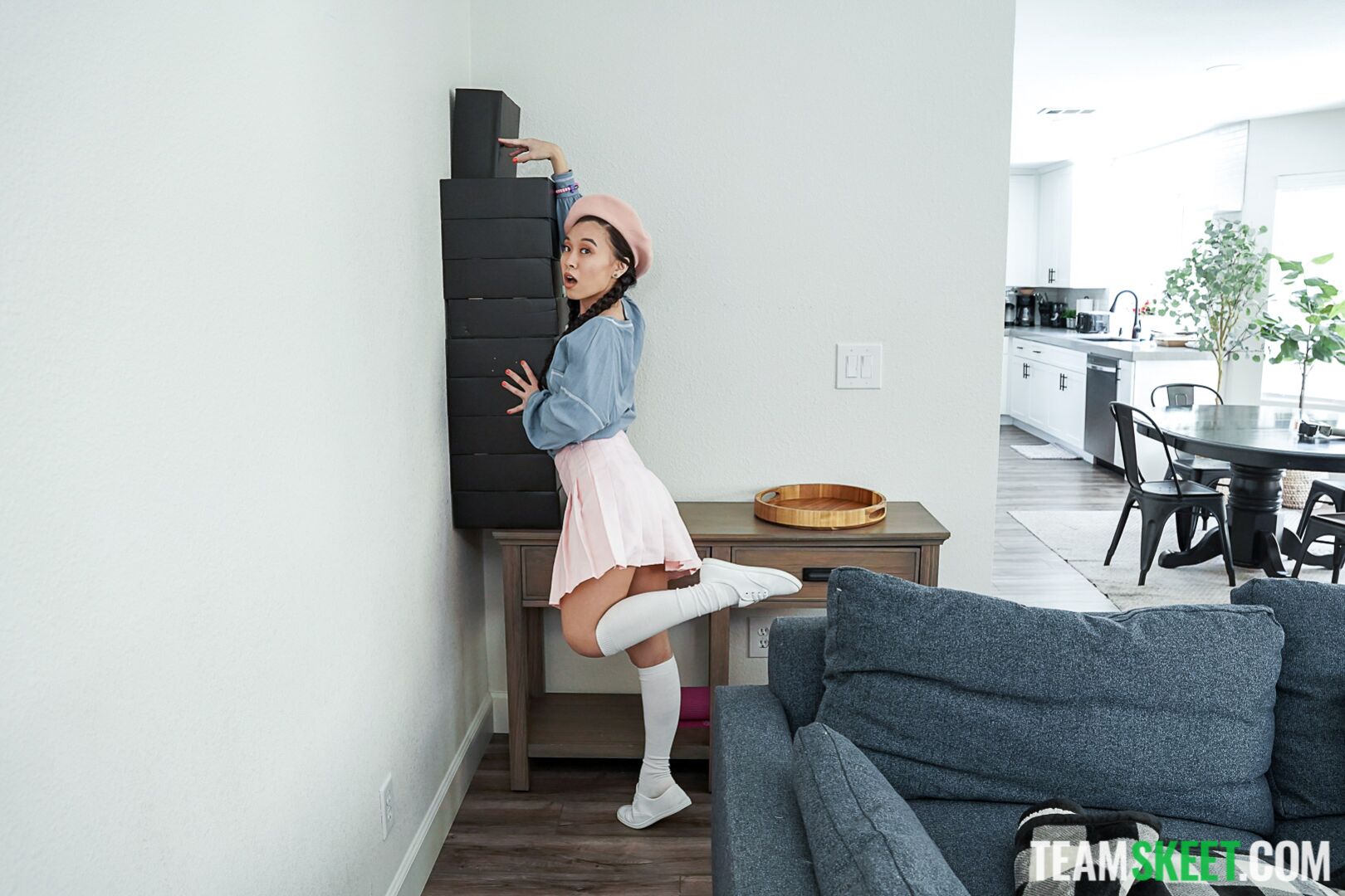 Petite Neighbor Makes It Fit