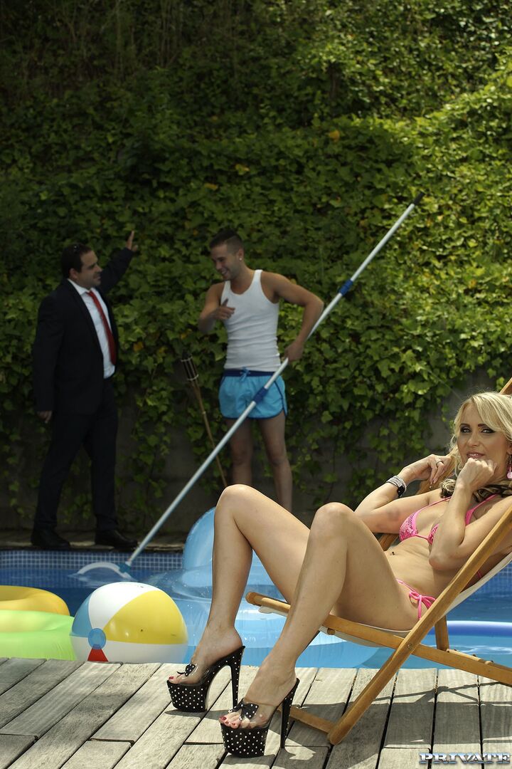 Nasty New Milf Julia Pink Drinks a Glass of Cum