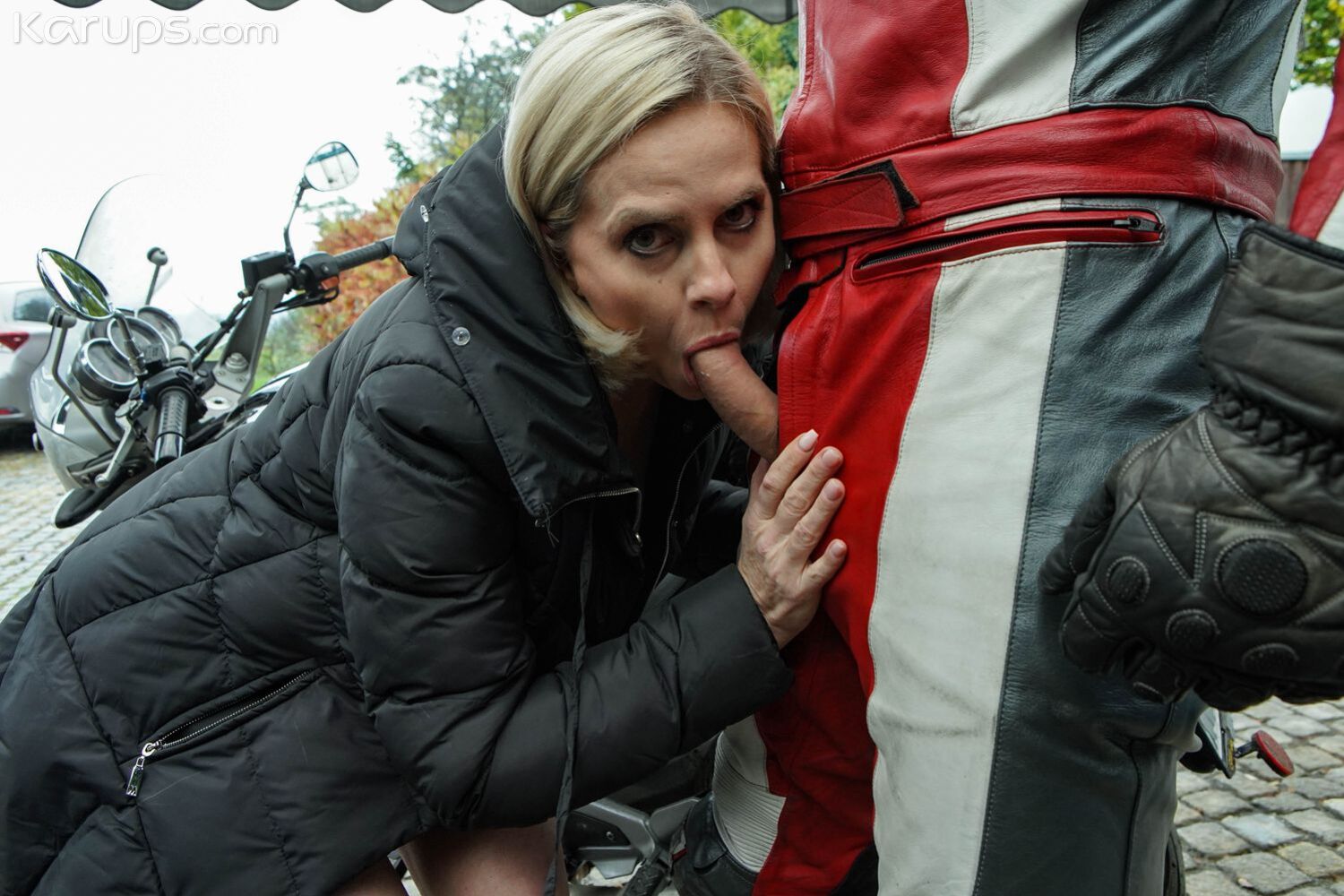 BLOWING A BIKER