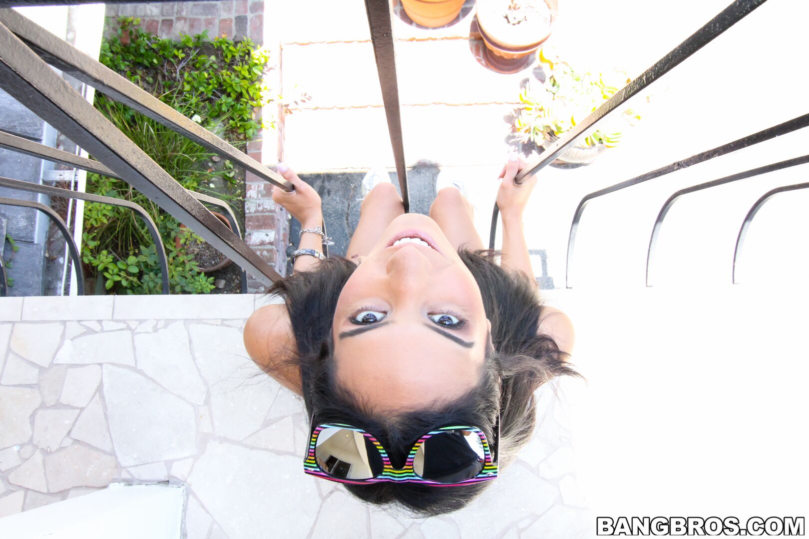 Petite Latina decimated by black cock