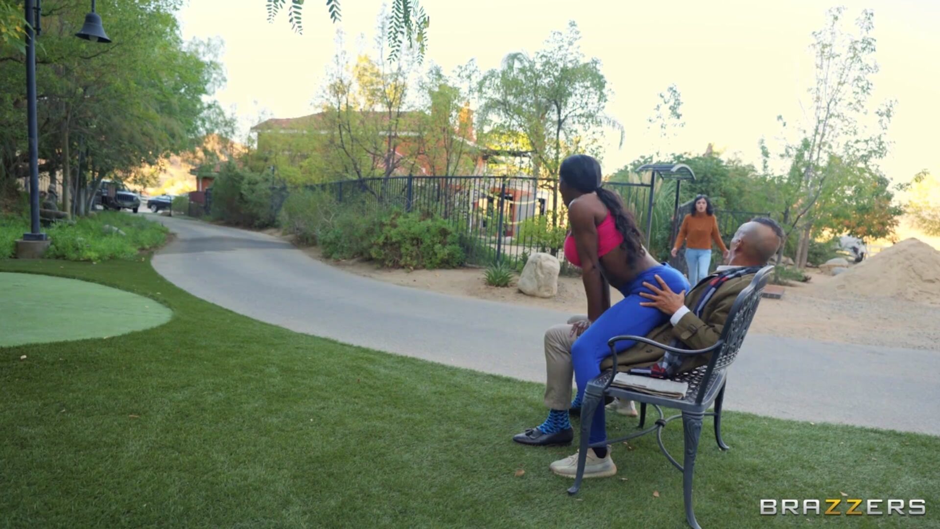 Nasty Old Bench Flasher Meets Thirsty Jogging Nymph