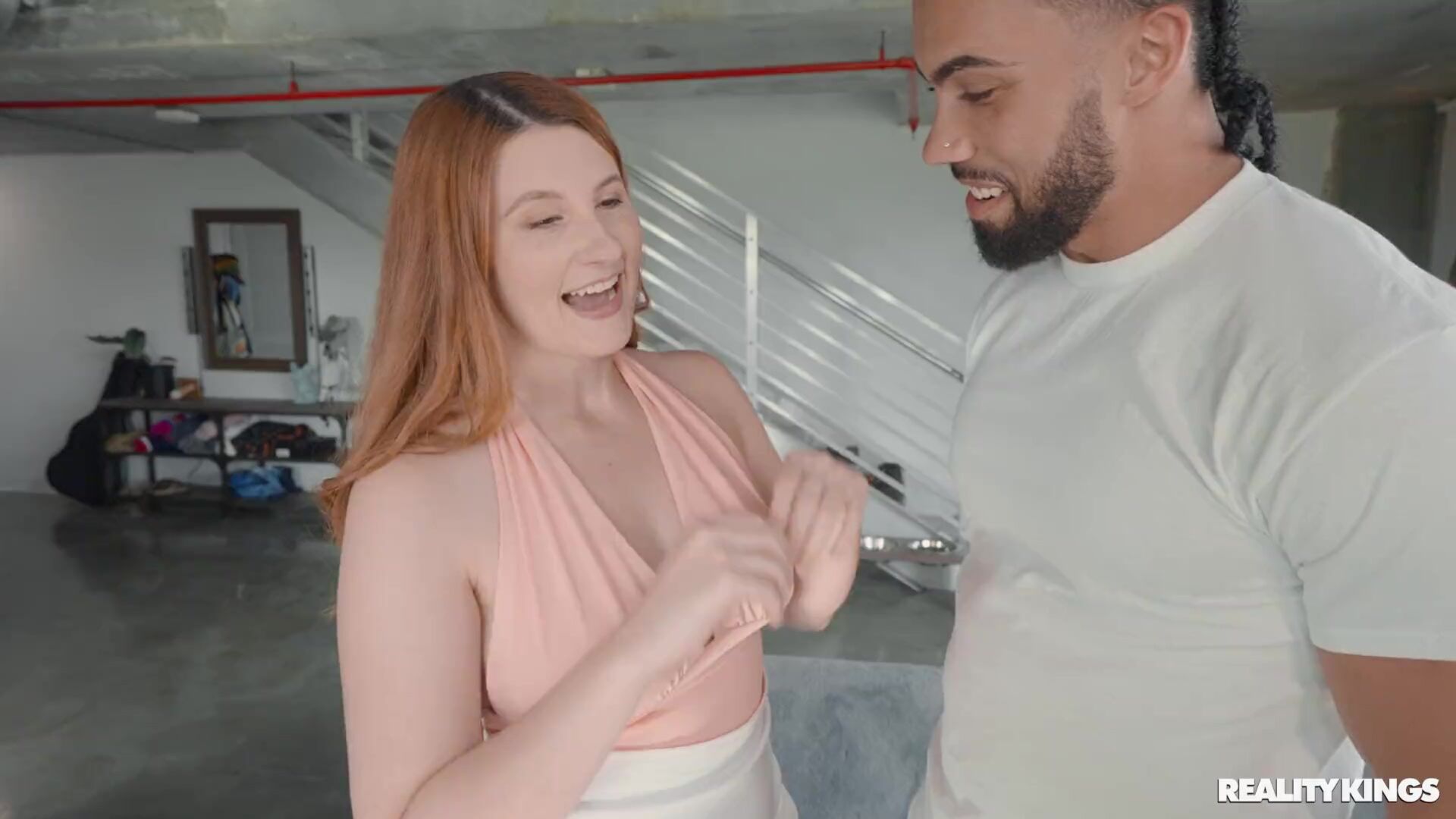 Public Garage Flashing And Fucking
