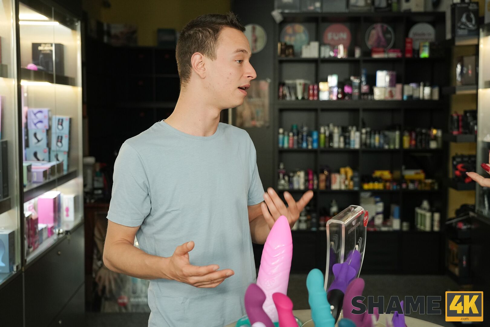 Trickster Led Mature Neighbor Dildo Lover from Sex Shop to Dad's Bedroom