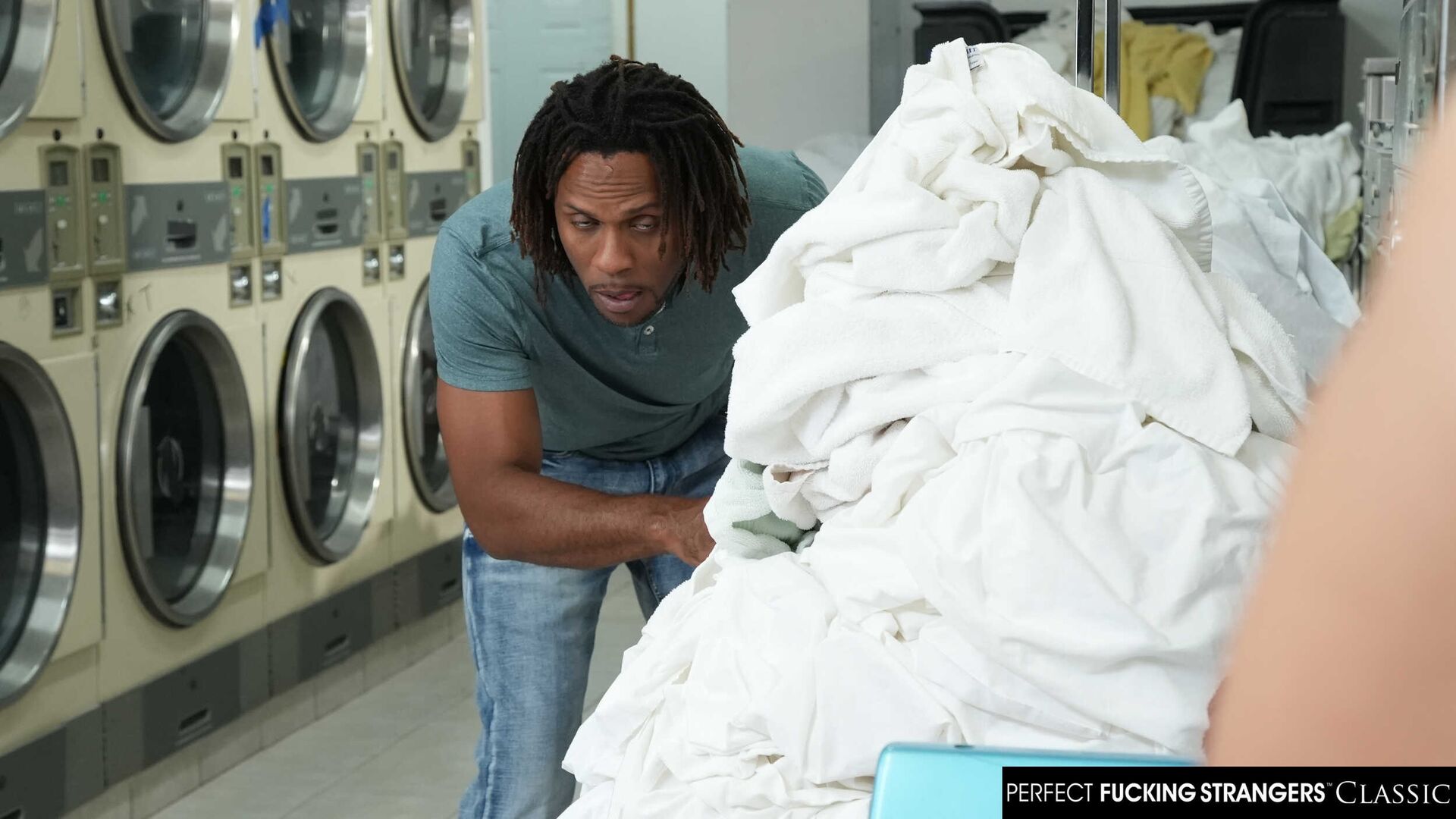 Thick and sexy redhead Callie Black gets hot and dirty cleaning her clothes
