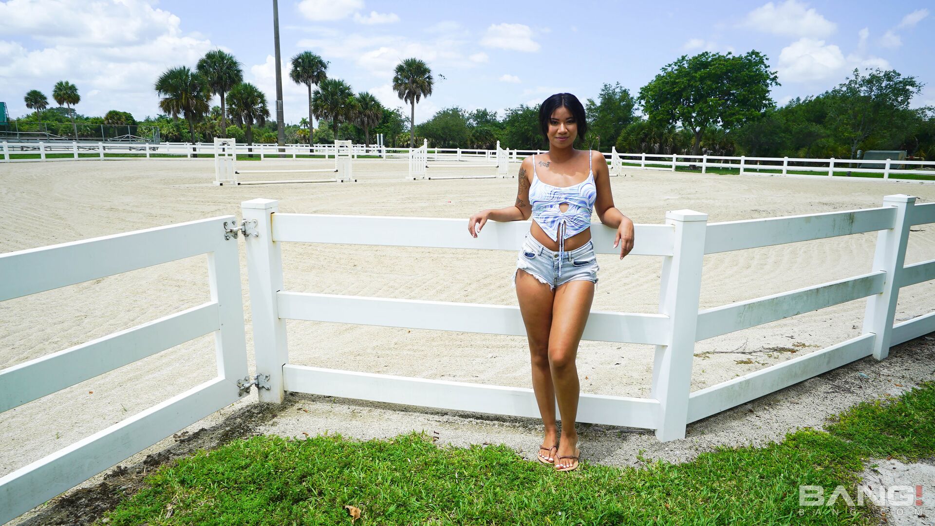 Ameena Green Give A Public Blowjob And Oils Up For Fucking