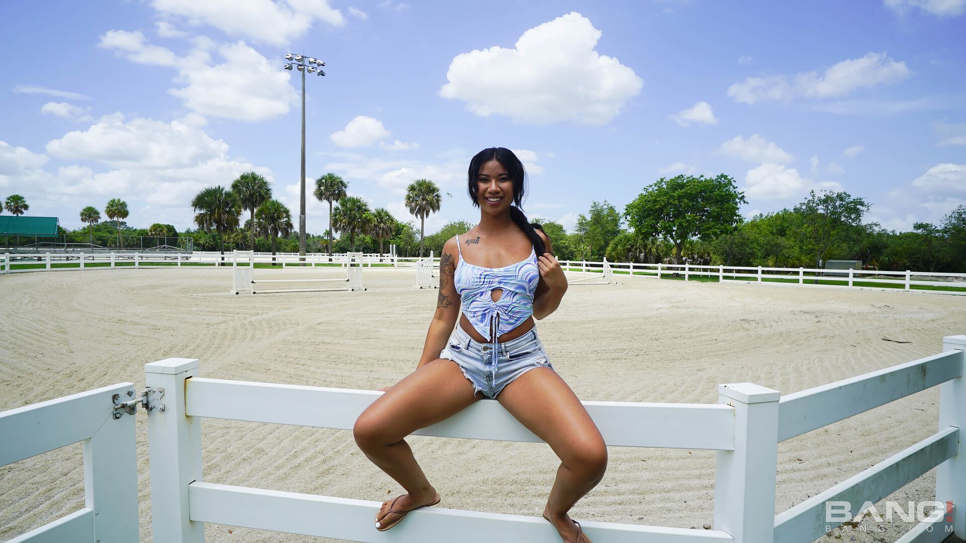 Ameena Green Give A Public Blowjob And Oils Up For Fucking