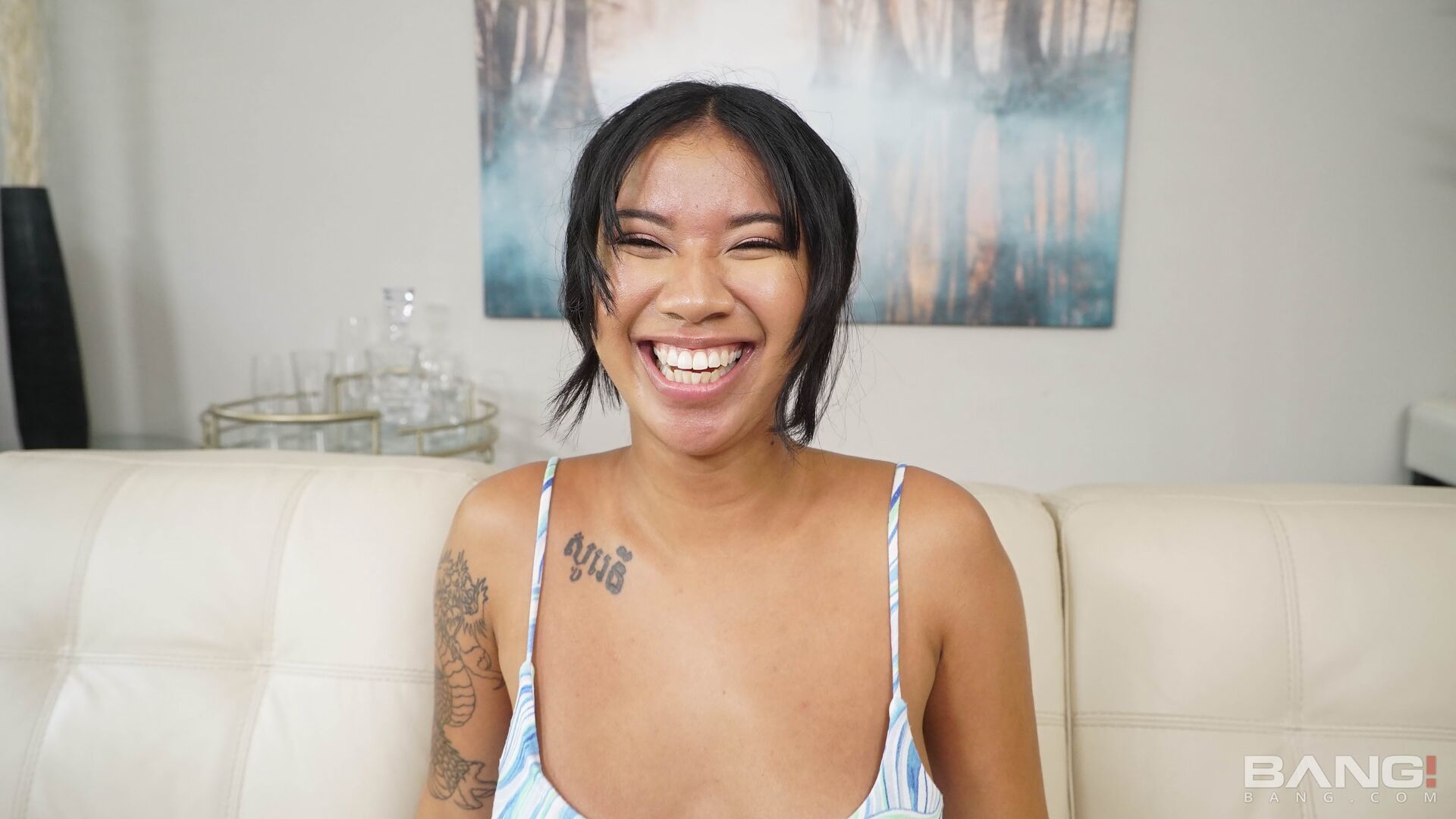 Ameena Green Give A Public Blowjob And Oils Up For Fucking