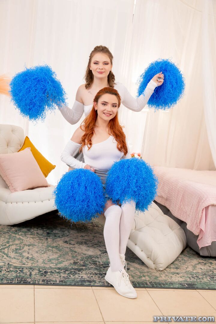 Lesya Milk and Nansy Small, Hot Cheerleaders Fuck the Captain