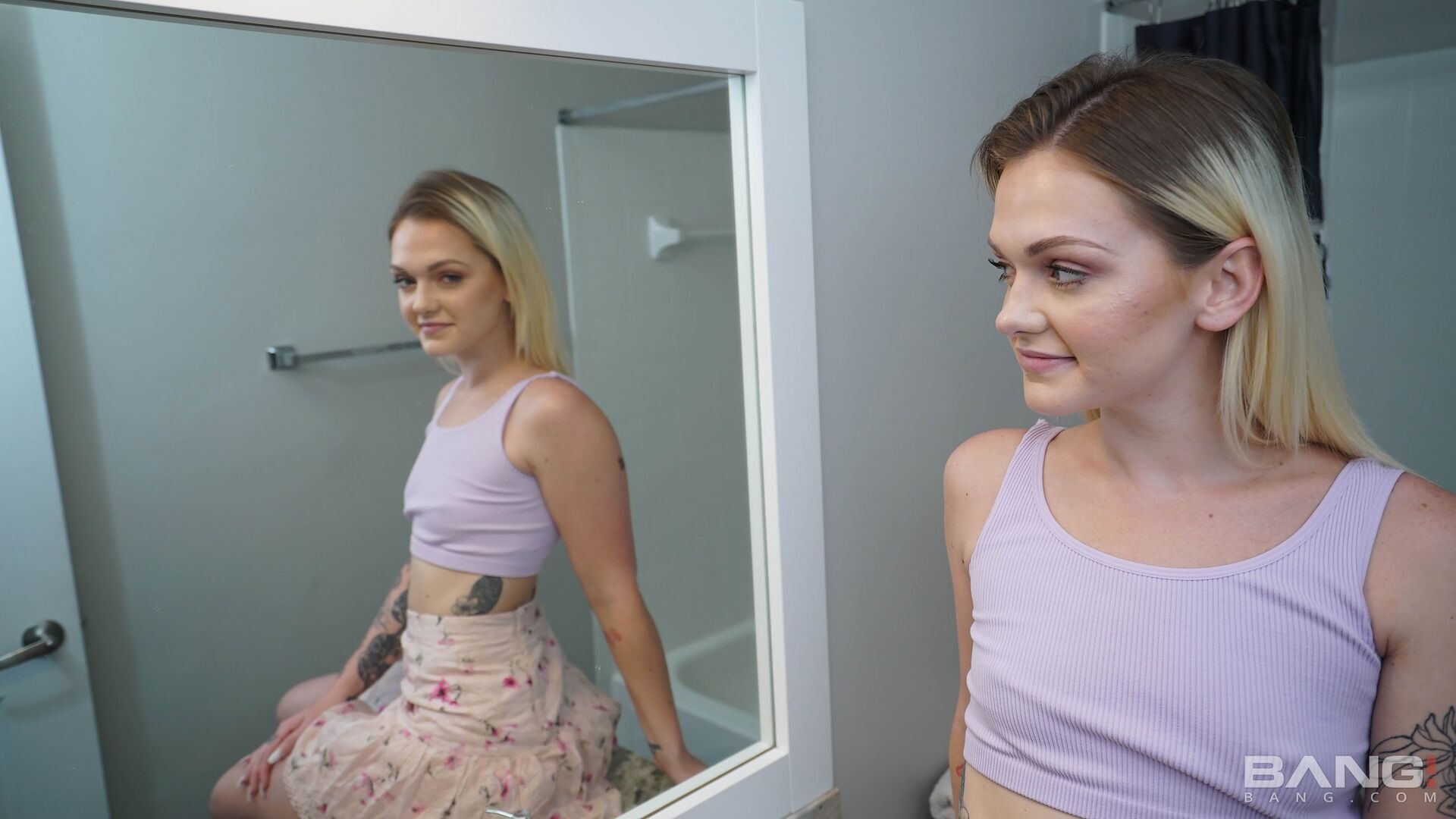 Teen With Pierced Nipples Joey White Fucks In The Shower
