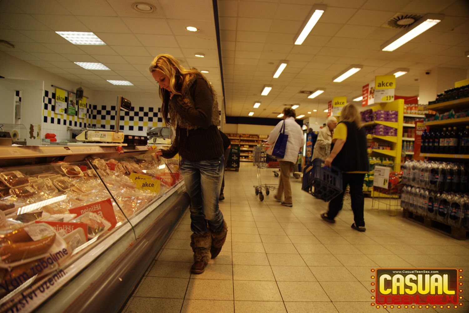 FRESH YOUNG MANMEAT FROM THE GROCERY SHOP