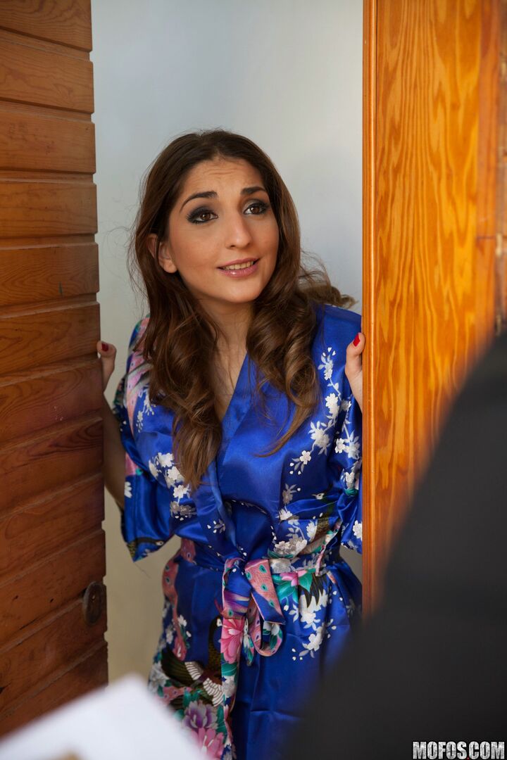 Spanish Babe Seduces Salesman