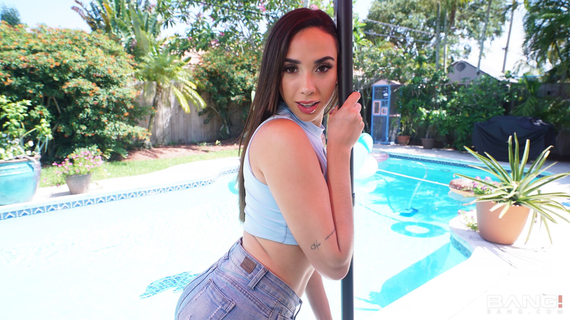 Columbian Nympho Gaby Ortega Gets Fucked By The Pool