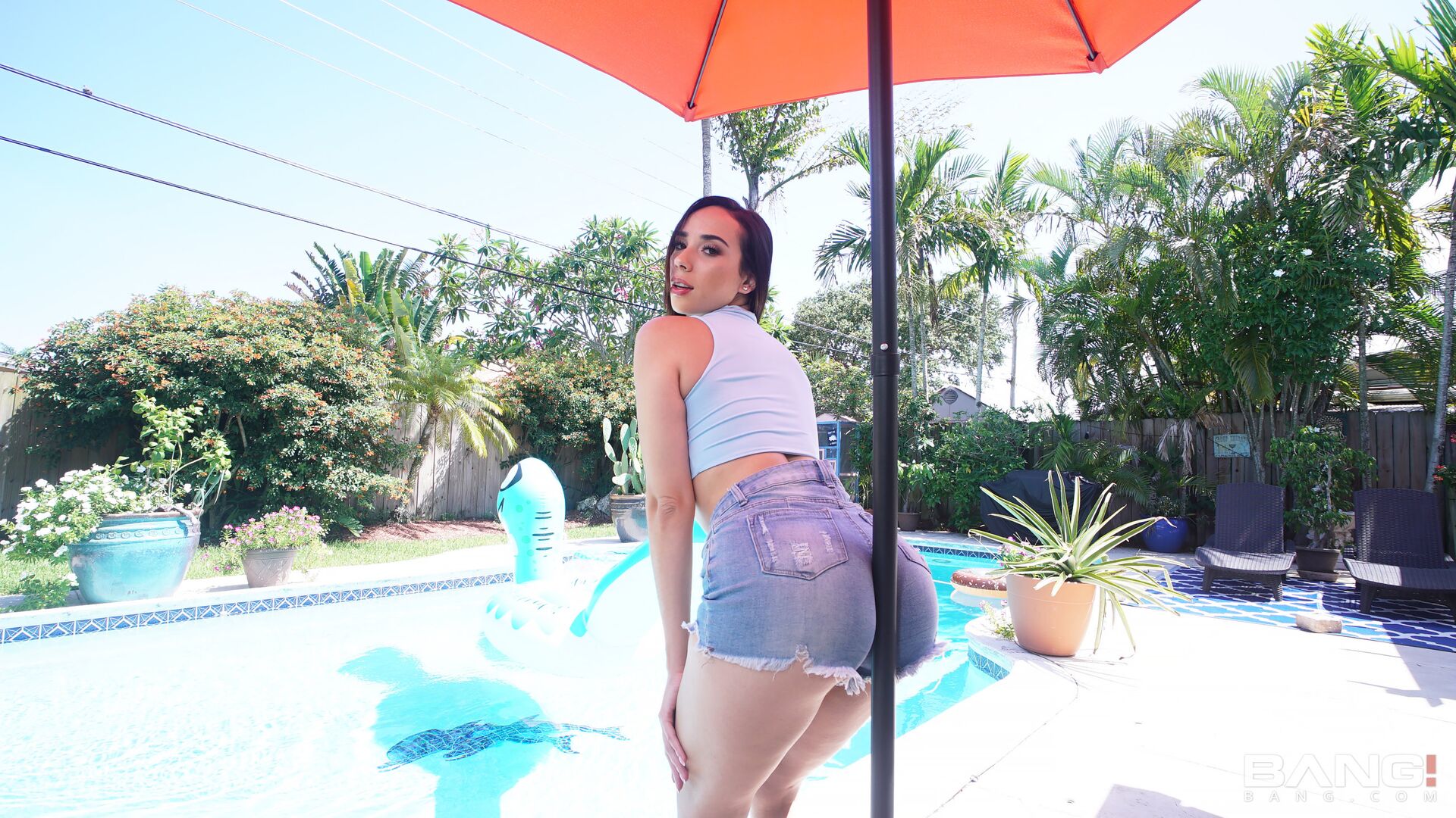 Columbian Nympho Gaby Ortega Gets Fucked By The Pool