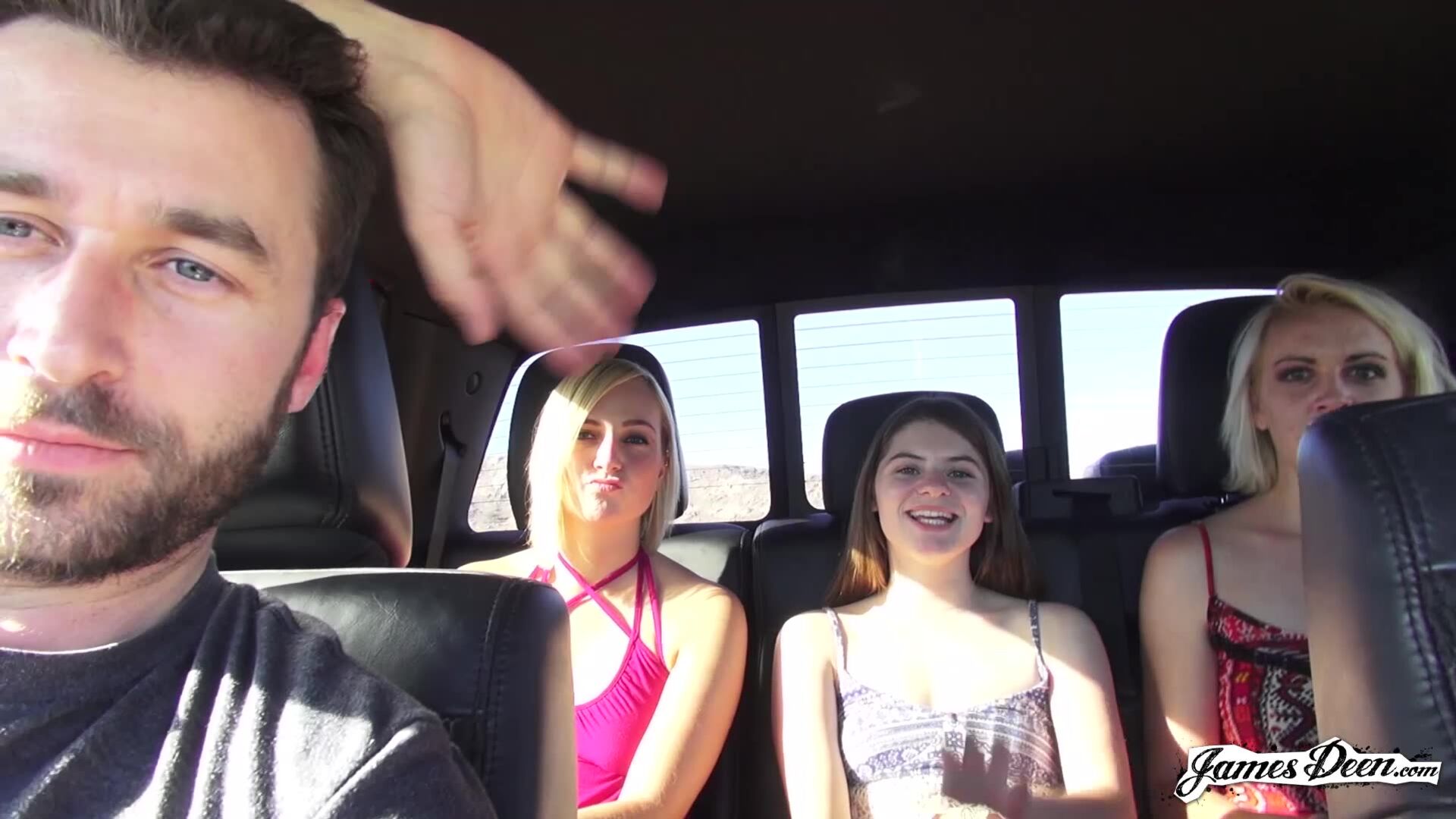 Road Head And Three Sluts Lesbian Pussy Play on Las Vegas Sex Trip Part 7