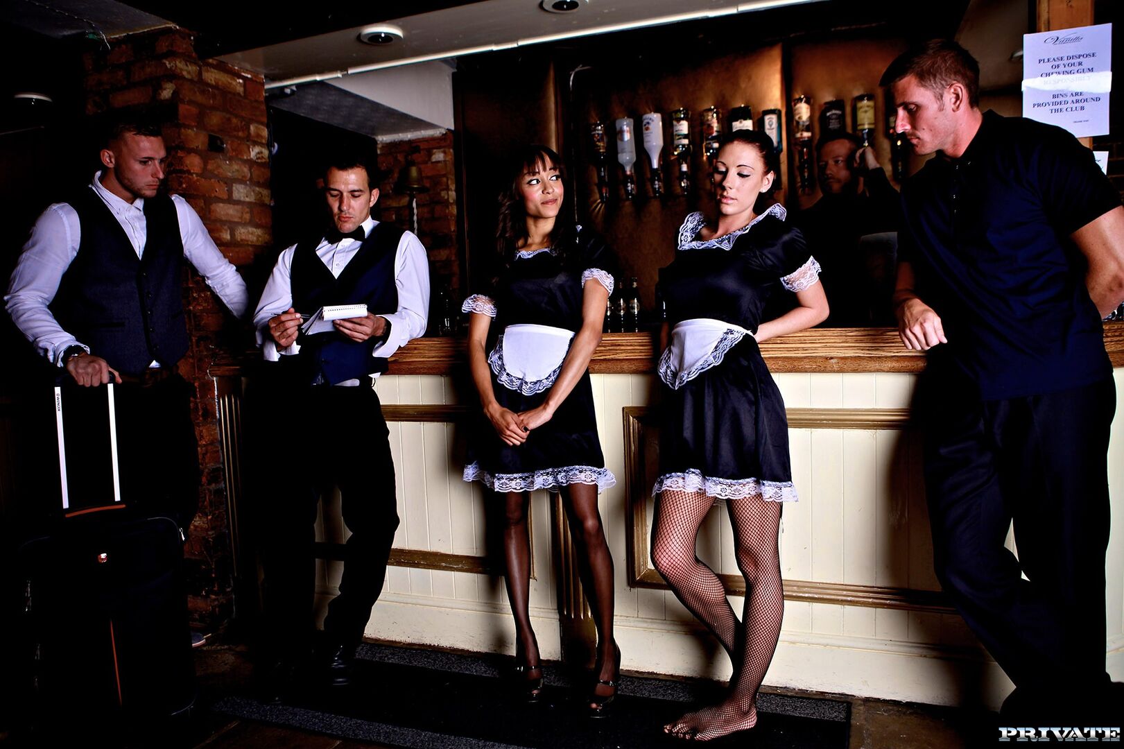 Slutty Maid Jessica Martinez Has Some Fun With a Barman