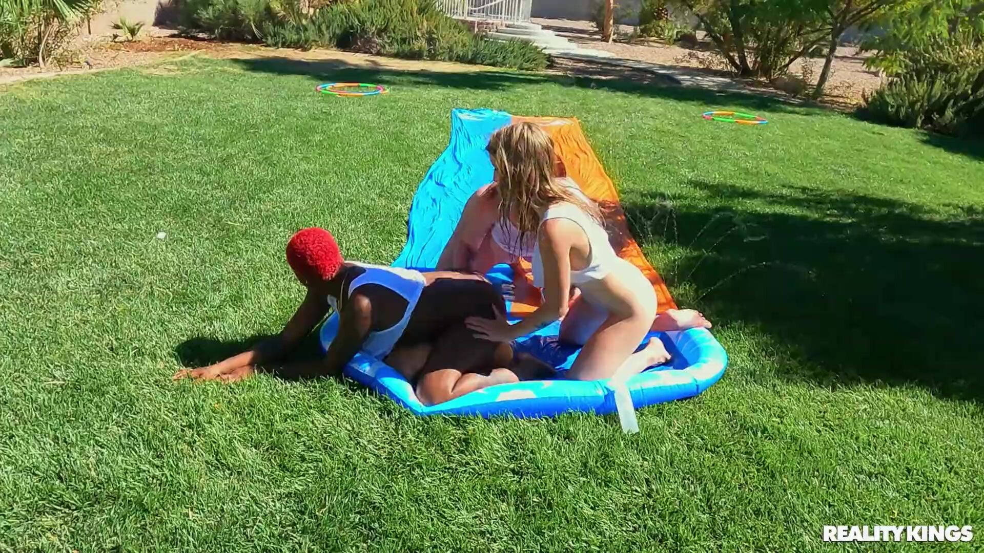 Slip Slidy Triple Wet Pussy Pleasures